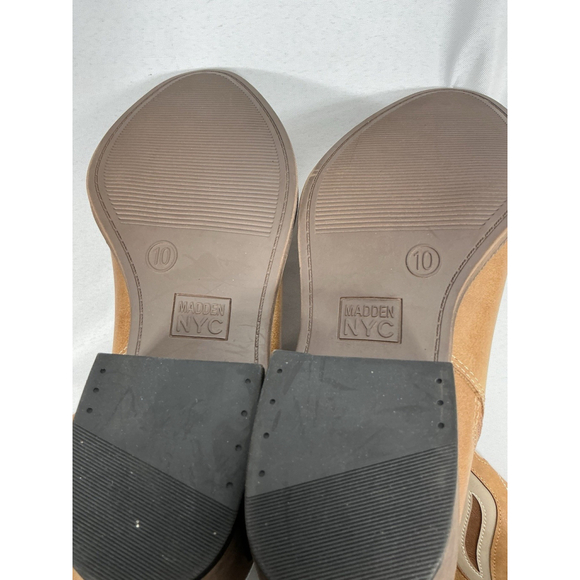 Womans NWT Madden NYC Midcalf Pull On Cowgirl Style Boots 10 Brown 1/2 Zip - Picture 6 of 9